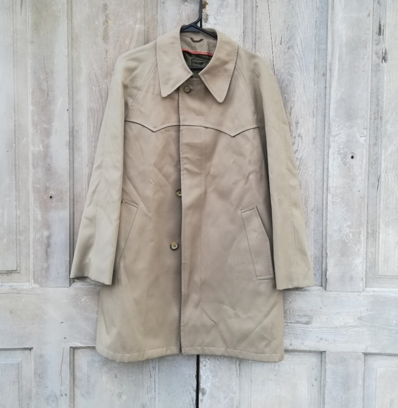 Vintage Tan Trench Coat - Picture 1 of 4